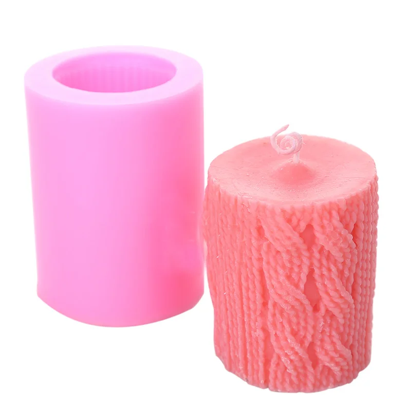 

3D Wool Pillar Soap Silicone Mould Silicone Candle Mold Aroma Plaster Handmade Mould DIY Scented Candle Molds Silica Gel PRZY