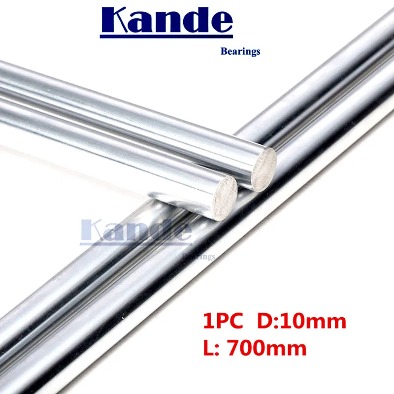 Kande Bearings 1pc d:10mm 650mm 700mm 750mm 800mm 3D printer rod shaft 10 mm linear shaft chrome plated rod shaft CNC parts