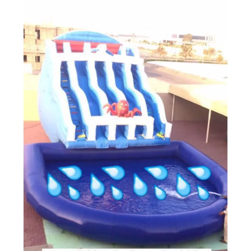 Large inflatable water slide for children and adults, outdoor amusement park