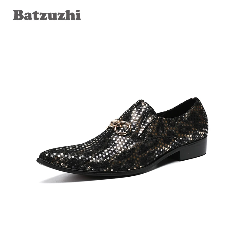 Batzuzhi Luxury Oxford Shoes for Men Formal Genuine Leather Dress Business Shoes Men Black Pointed Zapatos Hombre Erkek Ayakkabi