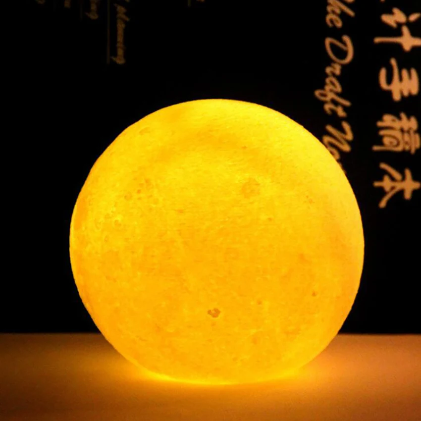 3d lua lâmpada luz da lua noite bateria carregada lâmpada de cabeceira decorativa atmosfera lâmpada para o bebê crianças festa aniversário natal