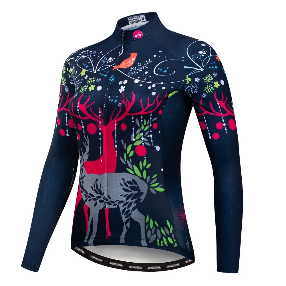 Cycling Jersey Women Long Sleeve Cycling Clothing mtb Road Bike Clothes Triathlon Maillot Ciclismo Bicycle Shirt Top Cat