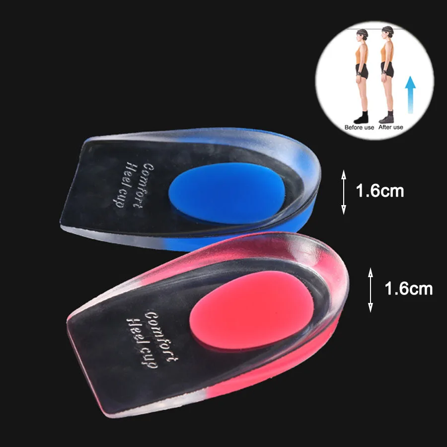 

1 Pair Newest Unisex Increasing Orthotics Insole Lift Insert Pad Height Cushion Taller Male Footwear Women Shoes High Insoles