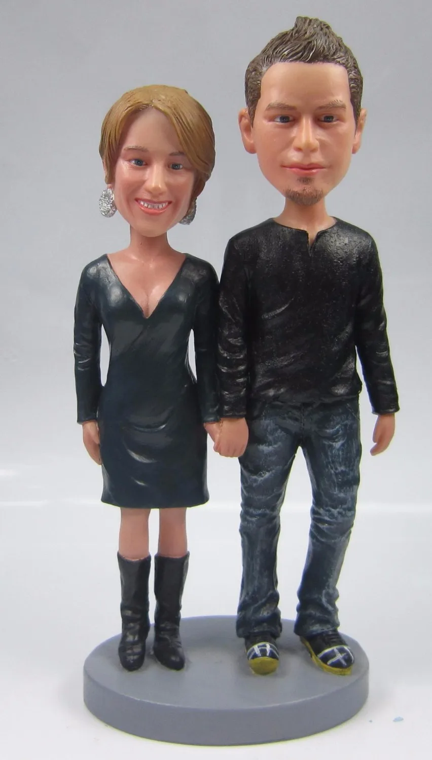 Express free shipping Personalized bobblehead doll cool couple wedding gift wedding decoration polyresin Custom doll