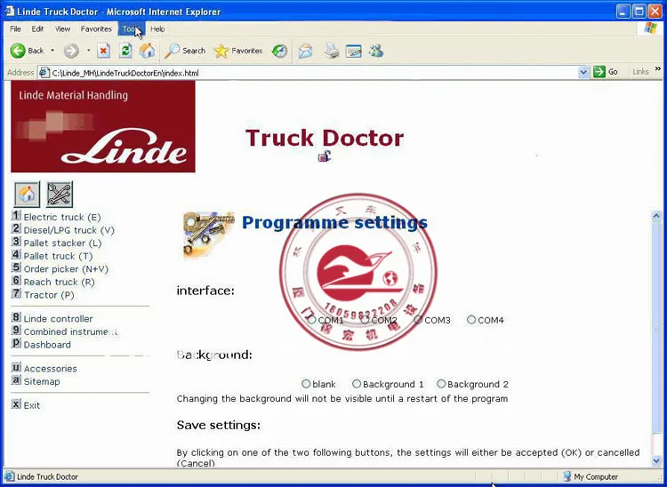 Linde doctor program v2.01.05 [01.2016] wózek widłowy oprogramowanie diagnostyczne narzędzie diagnostyczne kabel truckdoctor naprawa zdiagnozować