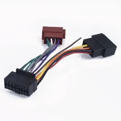 Chicote de rádio estéreo para carro, 16 pinos, iso, para rádio sony para iso, plugue de reprodução de rádio, adaptador automático, conector de cablagem