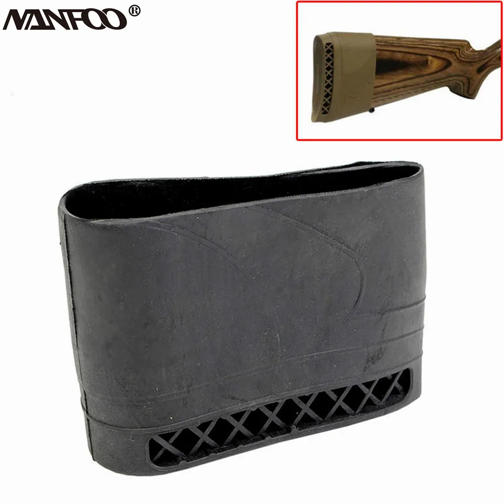 Almofada de Recoil Militar Tactical Hunting Gun Rifle, Borracha Slip-on Pad, Tiro Butt Extensão, Gun Butt Acessórios