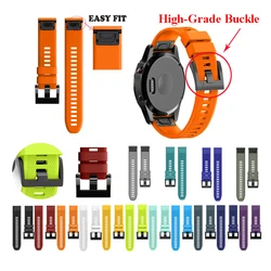 Correa de silicona para reloj inteligente Garmin Fenix, pulsera de 22 y 26mm para modelos 7X, 6X, 6, 7, EPIX Gen 2, Easyfit, 5X, 5, 955, 965, Tactix 7