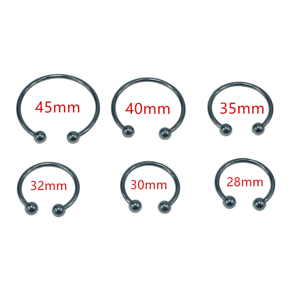 6 크기 1 세트 스테인레스 스틸 헤드 글래스 링 2 압력 조이 공 에로틱 생식기 속박 페니스 수탉 반지 남성 섹스 토이