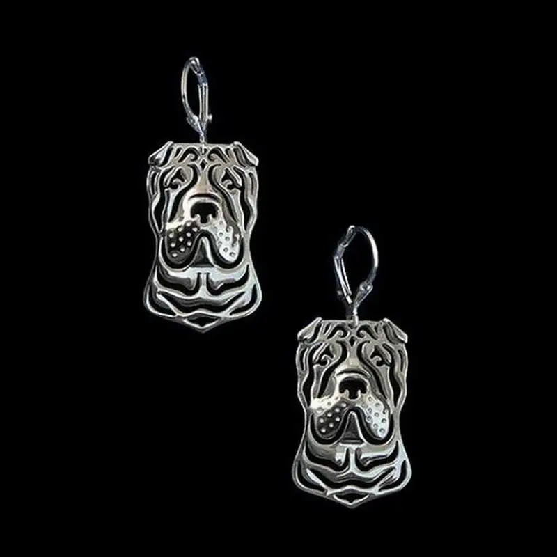 Women's Jewelry Metal Animal Alloy Chinese Shar Pei Dog Earrings