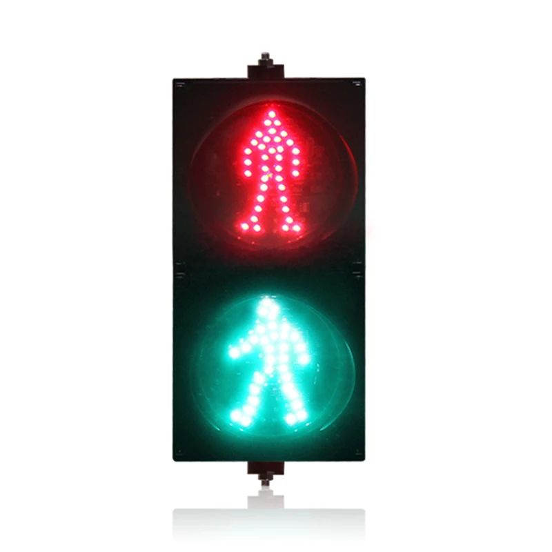 

AC85-265V PC housing 200mm 8 inch red green dynamic pedestrian traffic signal light for sale