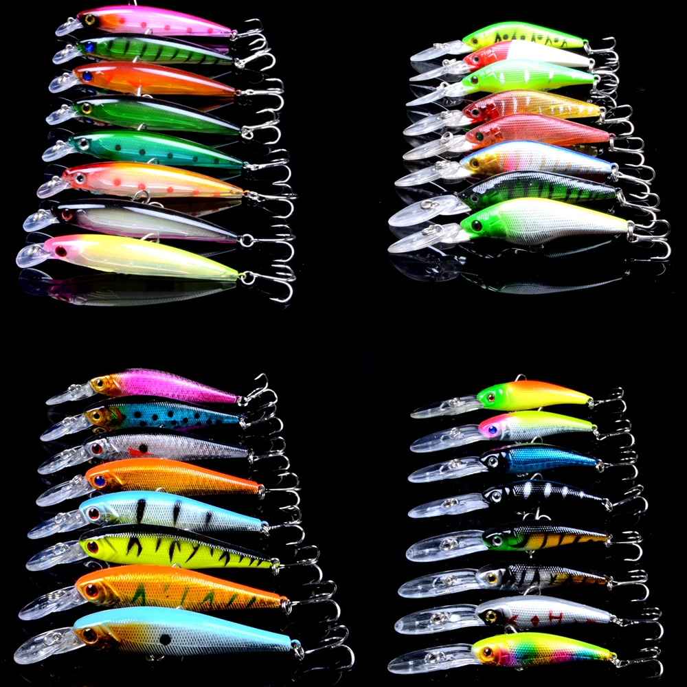 2018 New Fishing Lure Minnow Fly Fishing Lure Set China Hard Bait Lure Wobbler Carp 4 Models Fishing Tackle wholesale