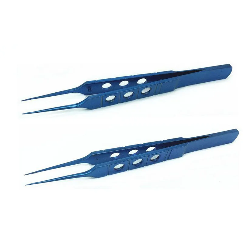 Micro Devices Ophthalmic Instruments Titanium Alloy110mm Straight Platform Tweezers Line Tweezers Cosmetic Tweezers