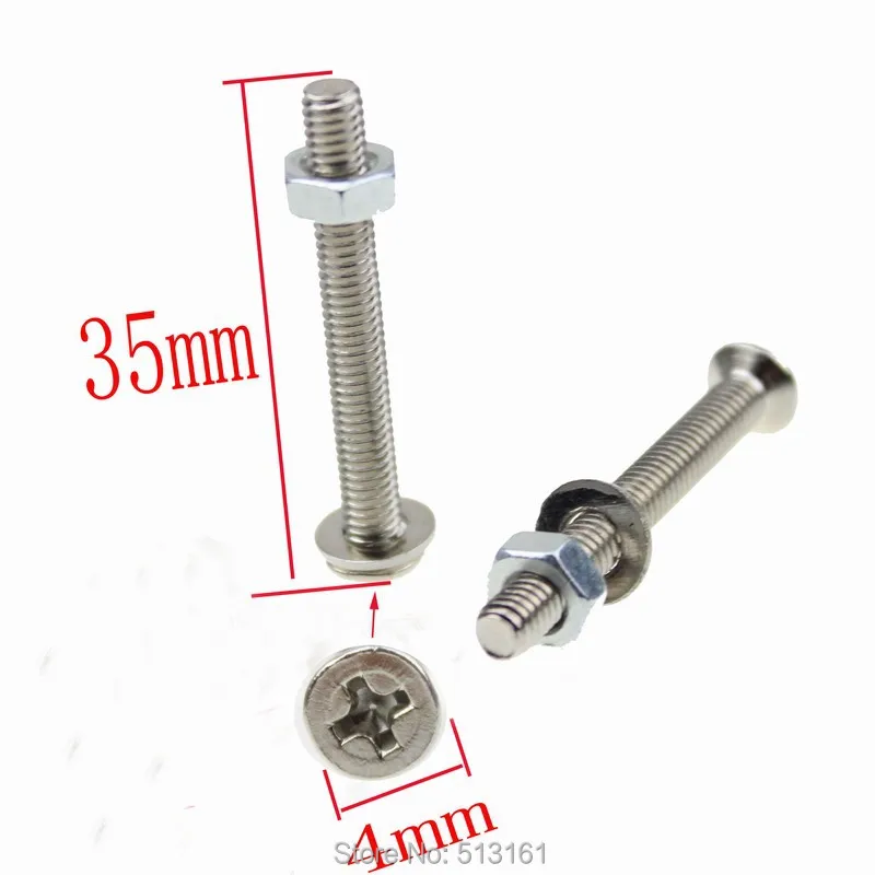 50pcs M4X35MM Screw For Machine Fastener Screws 35mm M4