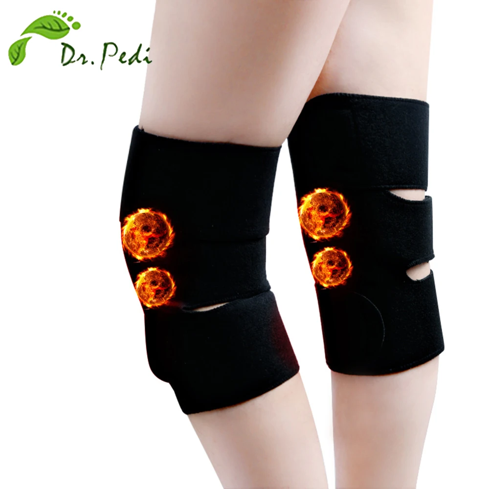 Tourmaline self heating kneepad thermal Magnetic Therapytourmaline knee  support heating Belt knee Massager For Foot Care