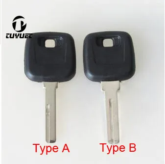 10PCS Car Blanks Key Case for Volvo S80 XC90 Transponder Key Shell Uncut Blade Key Case with logo