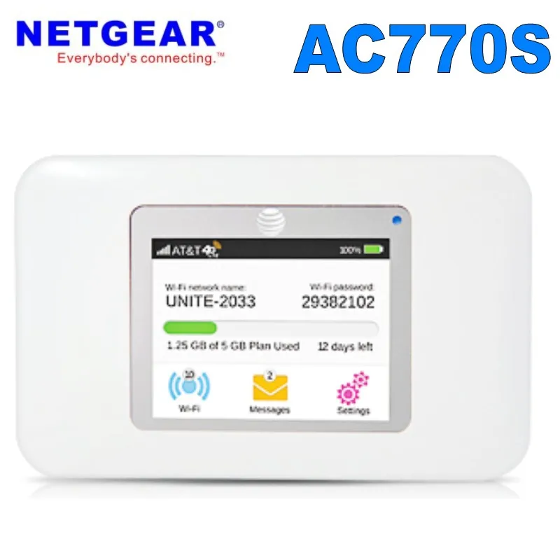 New Large Stock Netgear Wireless Router AT&T Aircard AC770S 4G LTE Wireless Hotspot PK AC815s