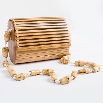 new Summer Women Bag Bamboo Shoulder bag Clutch Handmade Bamboo Beach Bag Environmental Circular Basket Bamboo Clutch