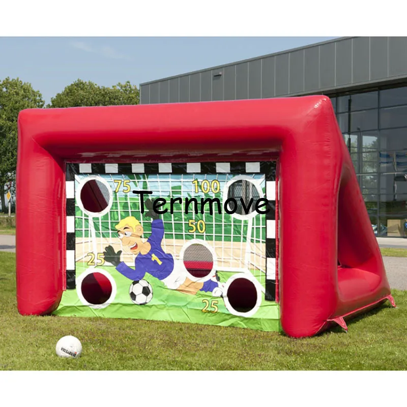 Portería de fútbol inflable, jaula de velocidad, juego de objetivo de fútbol a la venta, campo de tiro de fútbol inflable