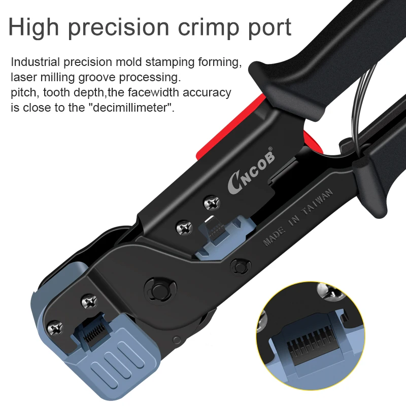 CNCOB شبكة المكشكش أدوات ل Cat6 المقابس موصلات الكابلات RJ45/RJ11 العقص أدوات المهنية الهاتف خط 8P8C شبكة أدوات