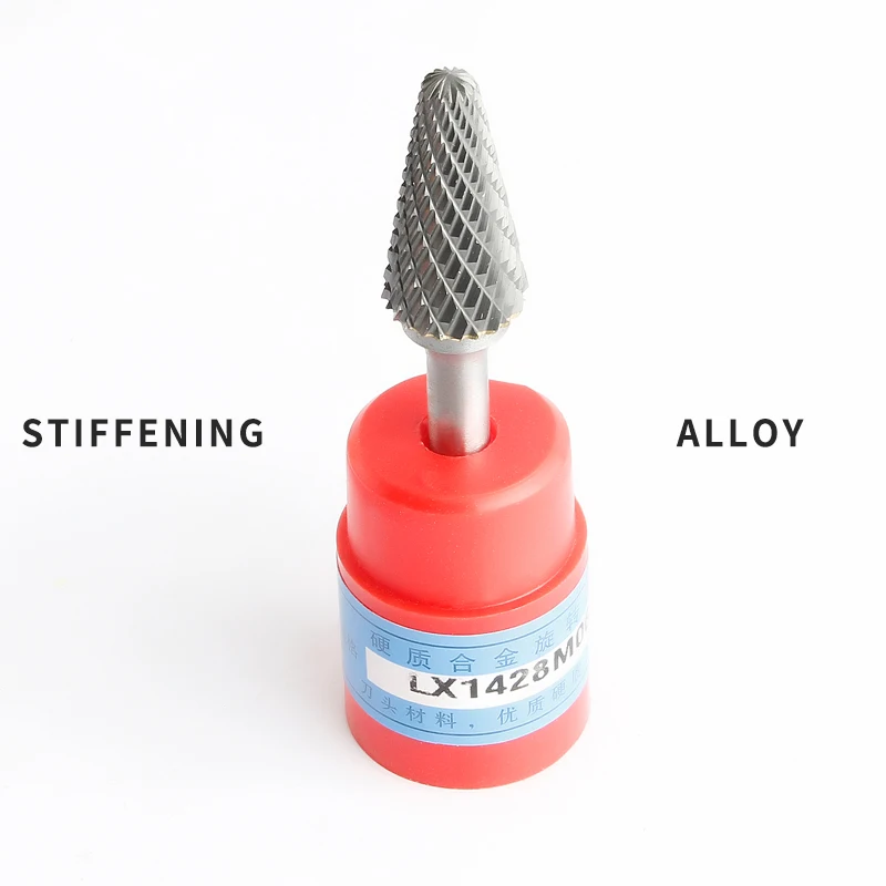 Tungsten Steel Hard Rotary Alloy Metal Grinding Head 1pcs Boring Cutter L-type Conical Dome Rotary Files