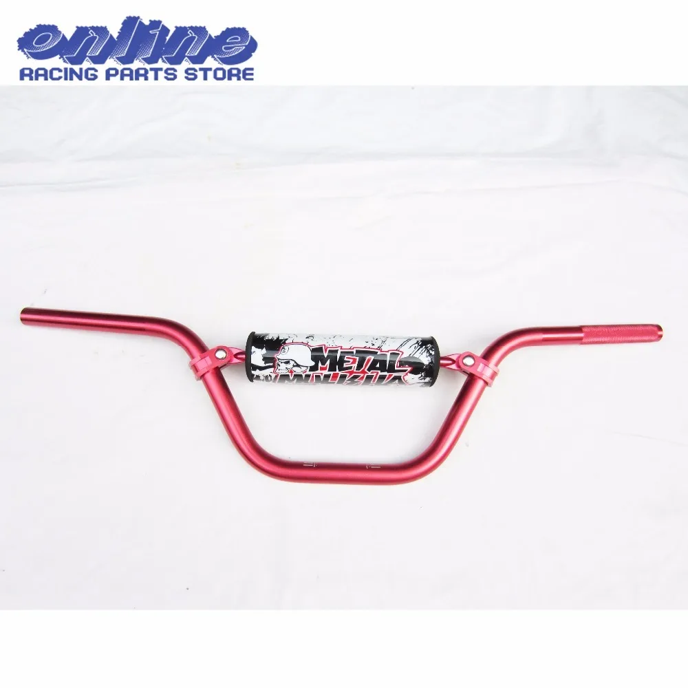 735mm 7/8 UNIVERSAL MOTORCYCLE HANDLE BAR 22MM High Rise HANDLEBAR TUBES With Handlebar Pad For Dirt Pit Bike MX