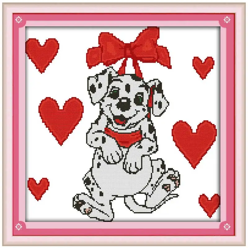 Lovely Dog Patterns Counted Cross Stitch Set DIY 11CT 14CT 16CT Stamped DMC Cross-stitch Kit Embroidery Needlework Home Decor