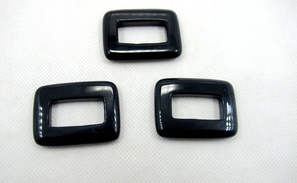 Natural Black Agate Onyx Gem Stone Jewelry Pendant Mixed Rectangle Square Pendant 5pcs/lot