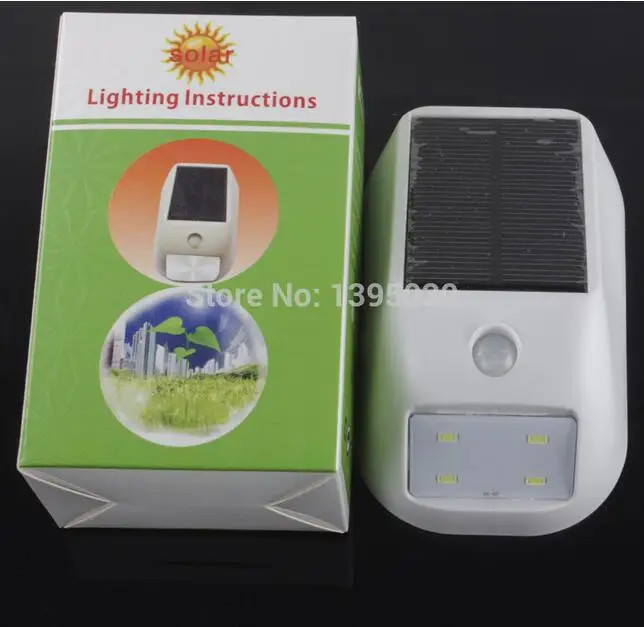 

Solar wall lamp body induction 4LED high brightness outdoor courtyard fence lamp may illuminate