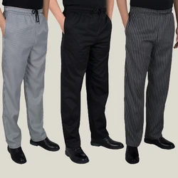 Autunno e inverno servizi di ristorazione Libero di autunno di trasporto Cuoco pantalone da lavoro pantaloni a quadri a righe pantaloni cuoco unisex cuoco pantaloni