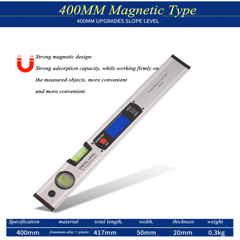 

Electronic Digital Display Level Gauge Measuring Instrument Aluminum Alloy High-precision Digital Level Decoration Tools MEIKE