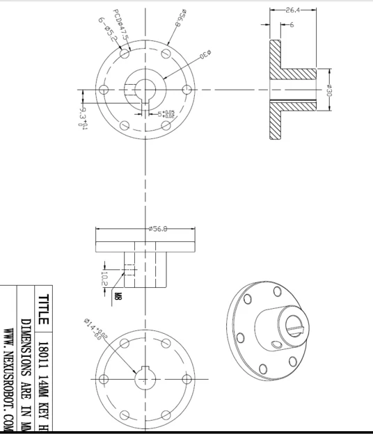 14mm Key Hub 18011