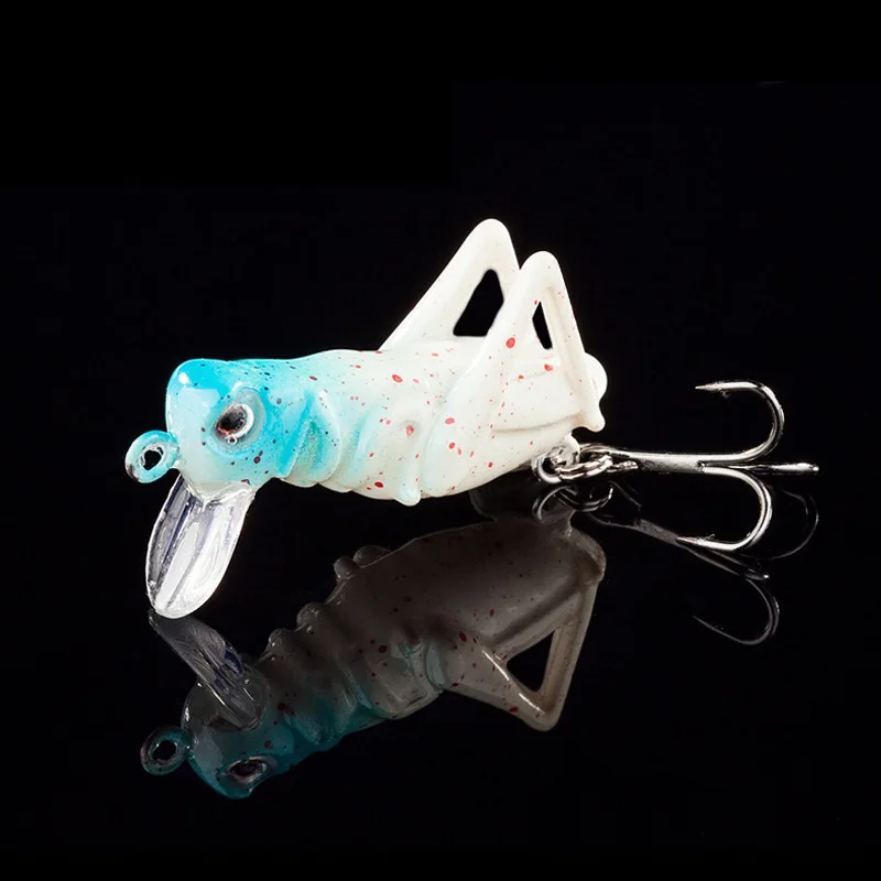1 pçs 4.5cm 3g gafanhoto inseto iscas de pesca pesca com mosca wobbler isca dura realista baixo jerkbaits swimbait pesca