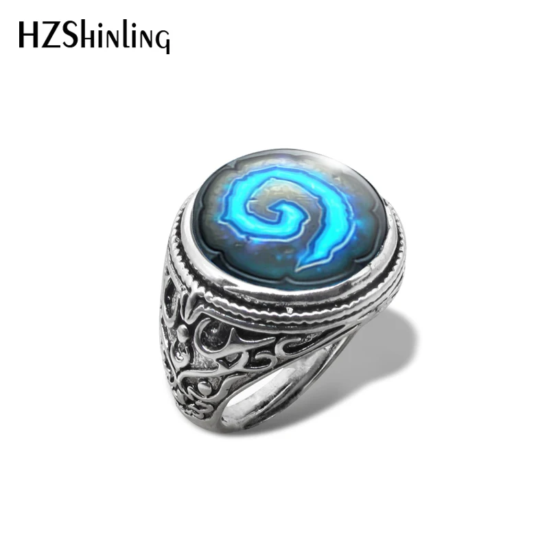 2019 New World Of Warcraft Ring WOW Photo Rings Hand Craft Jewelry Art Glass Dome Adjustable