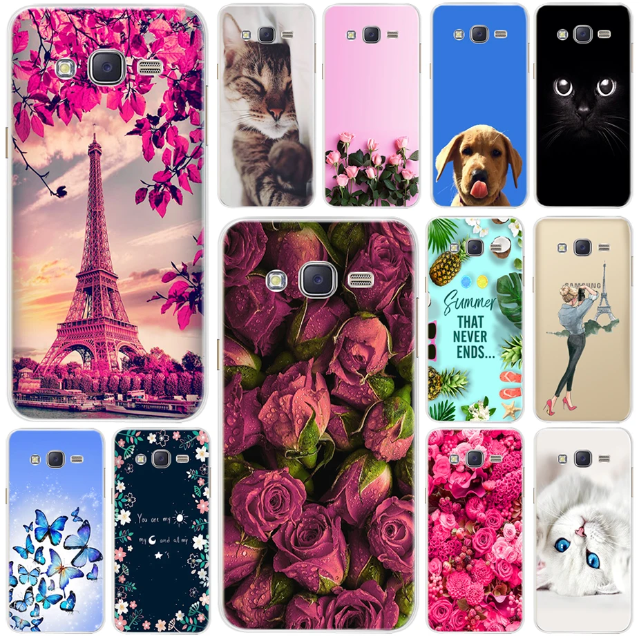 Красочный цветочный чехол для Samsung Galaxy J3 2016 J320F J320, мягкая силиконовая задняя крышка, чехлы для телефонов Samsung J3 J 3 2016 SM-J320F