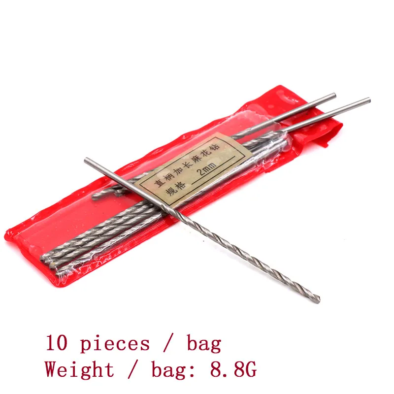 Juego de brocas giratorias para Dremel, taladro de acero blanco de 1,0 ~ 3,0mm, vástago recto, Mini taladro HSS de alta velocidad, 10 Uds.