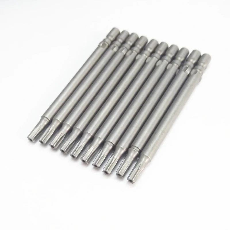 Imagem -06 - Haste Redonda Elétrica Magnética Torx Chave de Fenda Bit t8 T10 T15 com Furo para Chave de Fenda dc Ferramenta Manual 60 mm Comprimento 10 Peças 800 mm