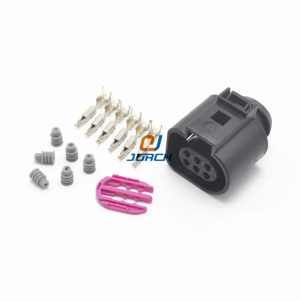 5 zestawów 6-pinowych wodoodpornych wtyczek 1,5 mm Element sterujący zaworu przepustnicy VW Audi złącze 1J0 973 713 1J 0973713
