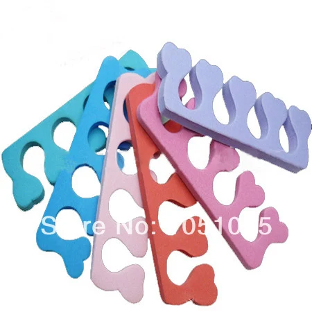 

200 pairs/lot random colour EVA toe separator eva toe divider nail care tool manicure