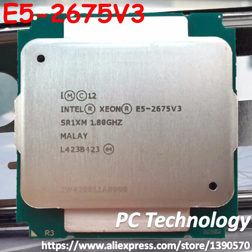 E5-2675 V3 Original Intel Xeon E5-2675V3 1.80GHz 16-Core 40MB E5 2675 V3 LGA2011-3 E5 2675V3 1 year warranty free shipping