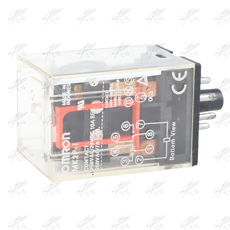 MK2P MK-3P  MK2P-I ONE NEW PLUG IN RELAY 8PIN 2P FITS 220V 110V AC 12V 24V DC COIL with socket base 11PIN