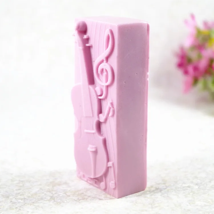 violin Mold S486 Craft Art Silicone 3D Soap Mold Craft Molds DIY Handmade Candle Molds