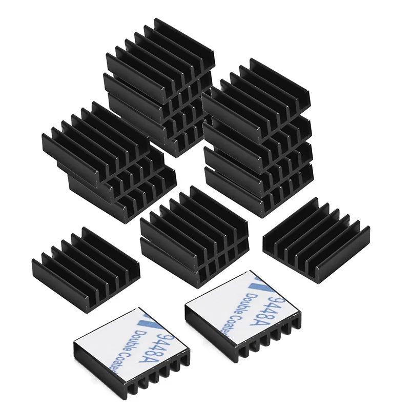 10 Pcs YOUNUON Schwarz 14x14x4mm Aluminium Kühlkörper Kühler Kühlkörper, elektronische Chip Kühlung Kühler Kühler für IC MOSFET SCR