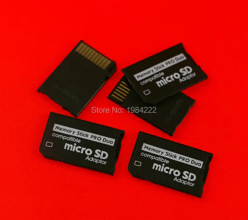 50 teile/los Micro SD SDHC TF zu Memory Stick MS Pro Duo Adapter Konverter Karte für psp1000 2000 3000 psp 1000 2000 3000