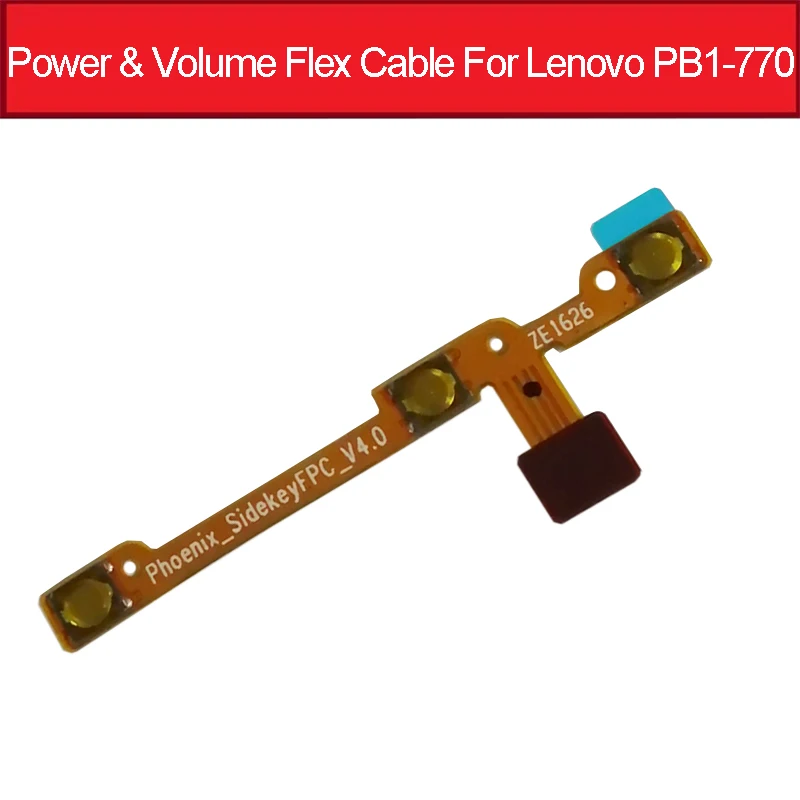 Power & Volume Flex Cable For Lenovo PB1-770 PB1-770N PB1-770M Power On Off Button Volume Sidekey Flex Ribbon Repair Parts