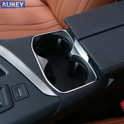 Porte-gobelet chromé pour KIT, cadre d'insertion de lunette, autocollant de console centrale, style intérieur de voiture, adapté pour 3008, 5008, 2017, 2018