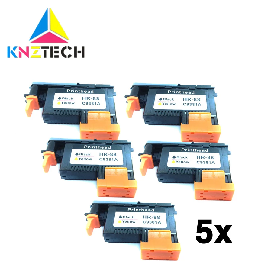 

5x Black Yellow Printhead C9381A for hp88 for 88 K550 K5400 K8600 L7000 L7480 L7550