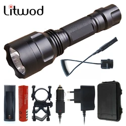 Z10 Litwod C8 torcia tattica a LED ad alta potenza XM-L2 T6 U3 torcia per autodifesa torcia lanterna per lampada da caccia per bici