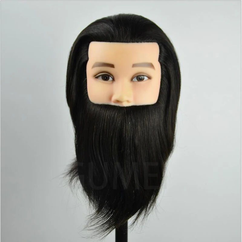 100% human hair training mannequin head for hairdressers men dummy head with human hair manequim male hair mannequin heads