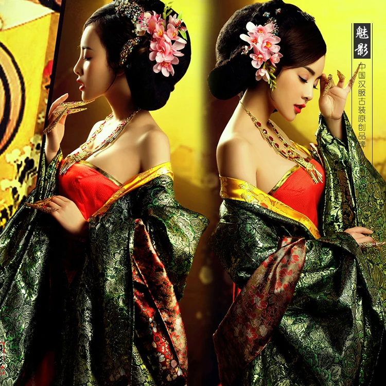 Mei Ying Gorgeous Elegant Princess เครื่องแต่งกาย Tang Empress Hanfu ความงามเครื่องแต่งกายผู้หญิงเครื่องแต่งกาย